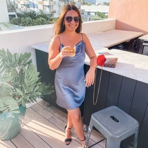 Abercrombie & Fitch Cowlneck Slip Mini Dress